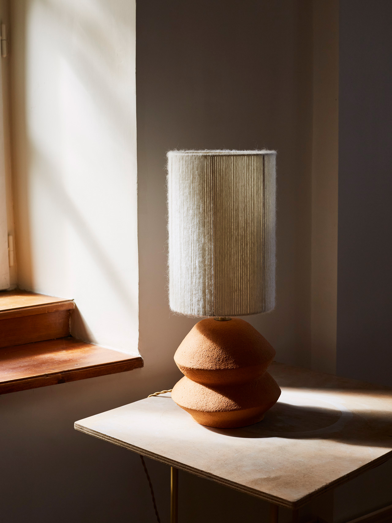 Lampe à poser<br> Grès roux <br> VENDU