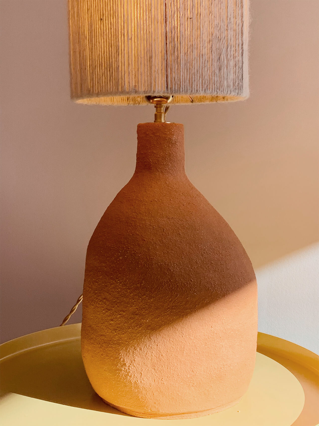 Lampe de table <br> Grès roux