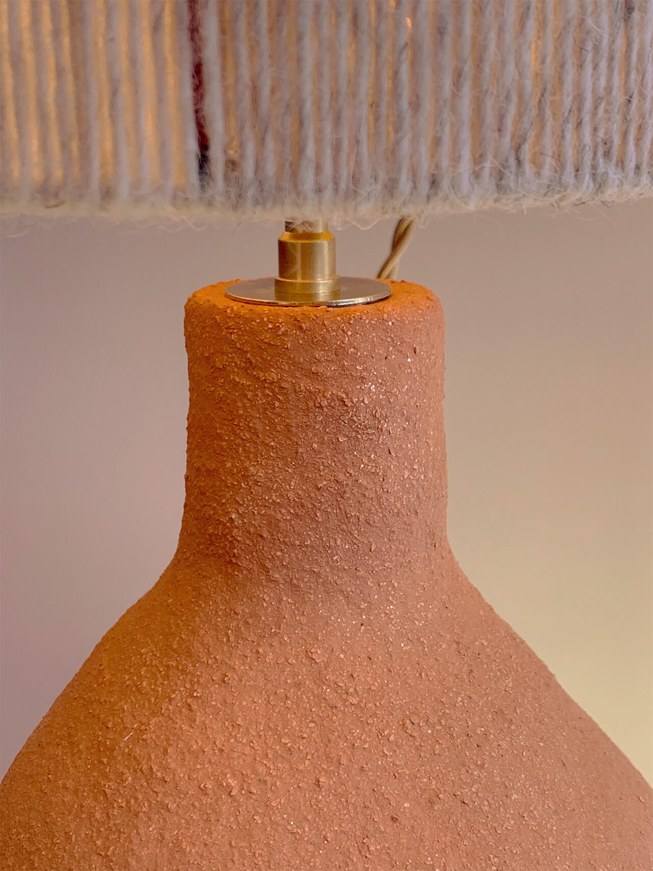 Lampe de table <br> Grès roux