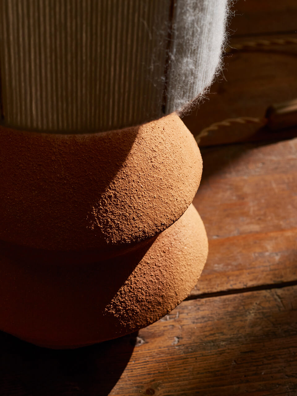 Lampe à poser<br> Grès roux <br> VENDU