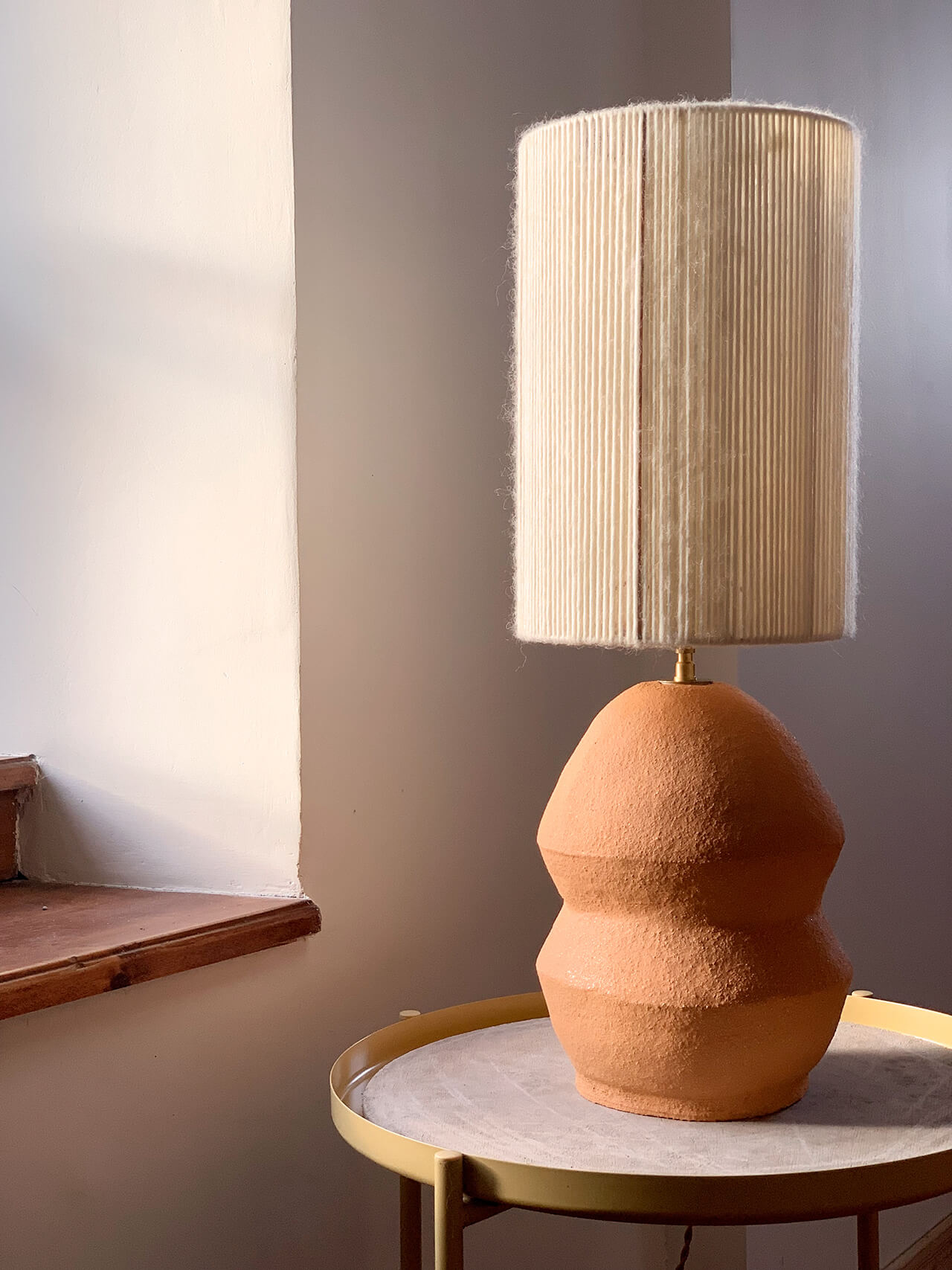 Lampe de table <br> Grès roux<br>VENDU