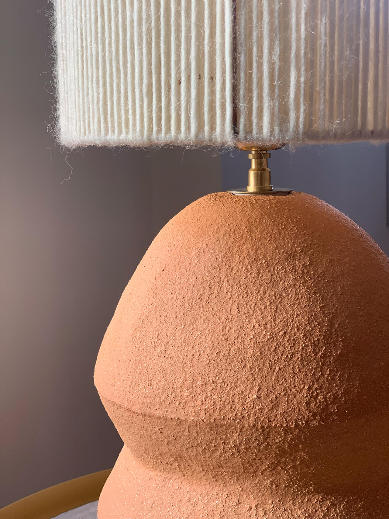 Lampe de table <br> Grès roux<br>VENDU
