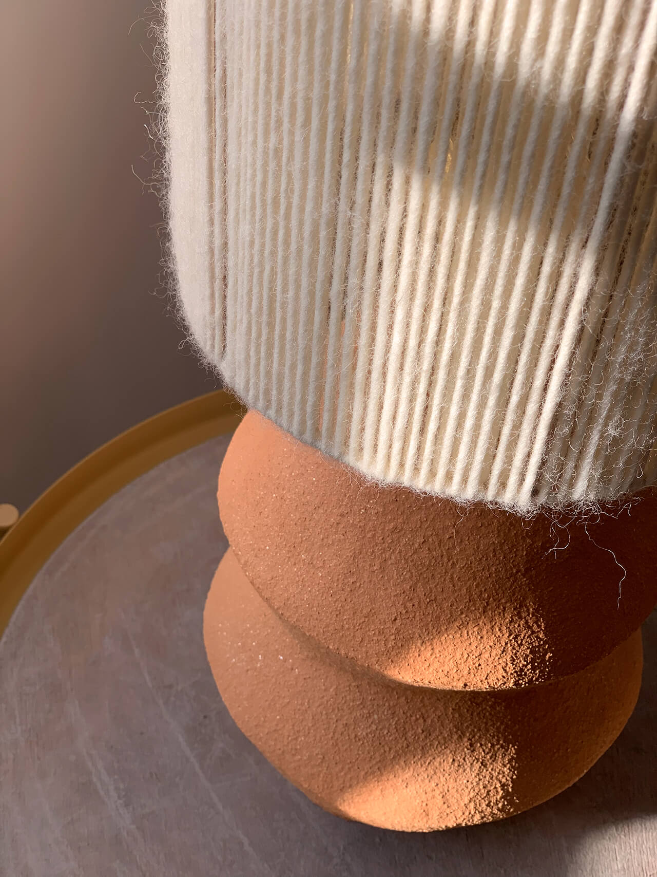 Lampe de table <br> Grès roux<br>VENDU
